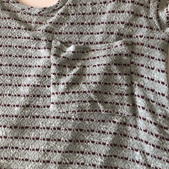 Free People Green Striped Drape Back Sweater  Open Back Hacci Top - Picture 7 of 15